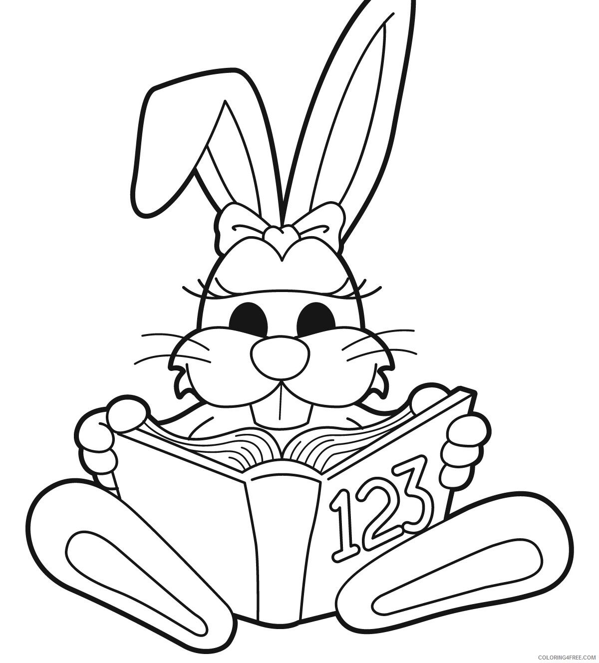 Math Coloring Pages Educational math bunny Printable 2020 1719 Coloring4free
