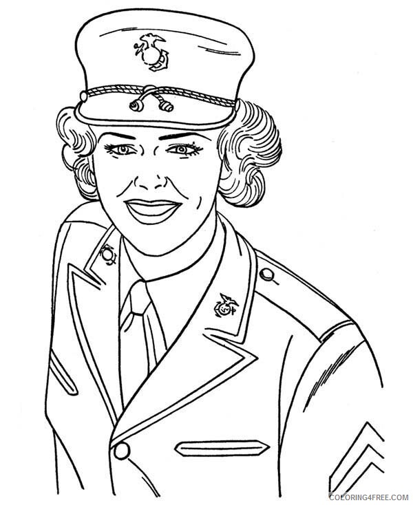 Military Coloring Pages for boys US Navy Woman Soldier Armed Forces Day 2020 0626 Coloring4free