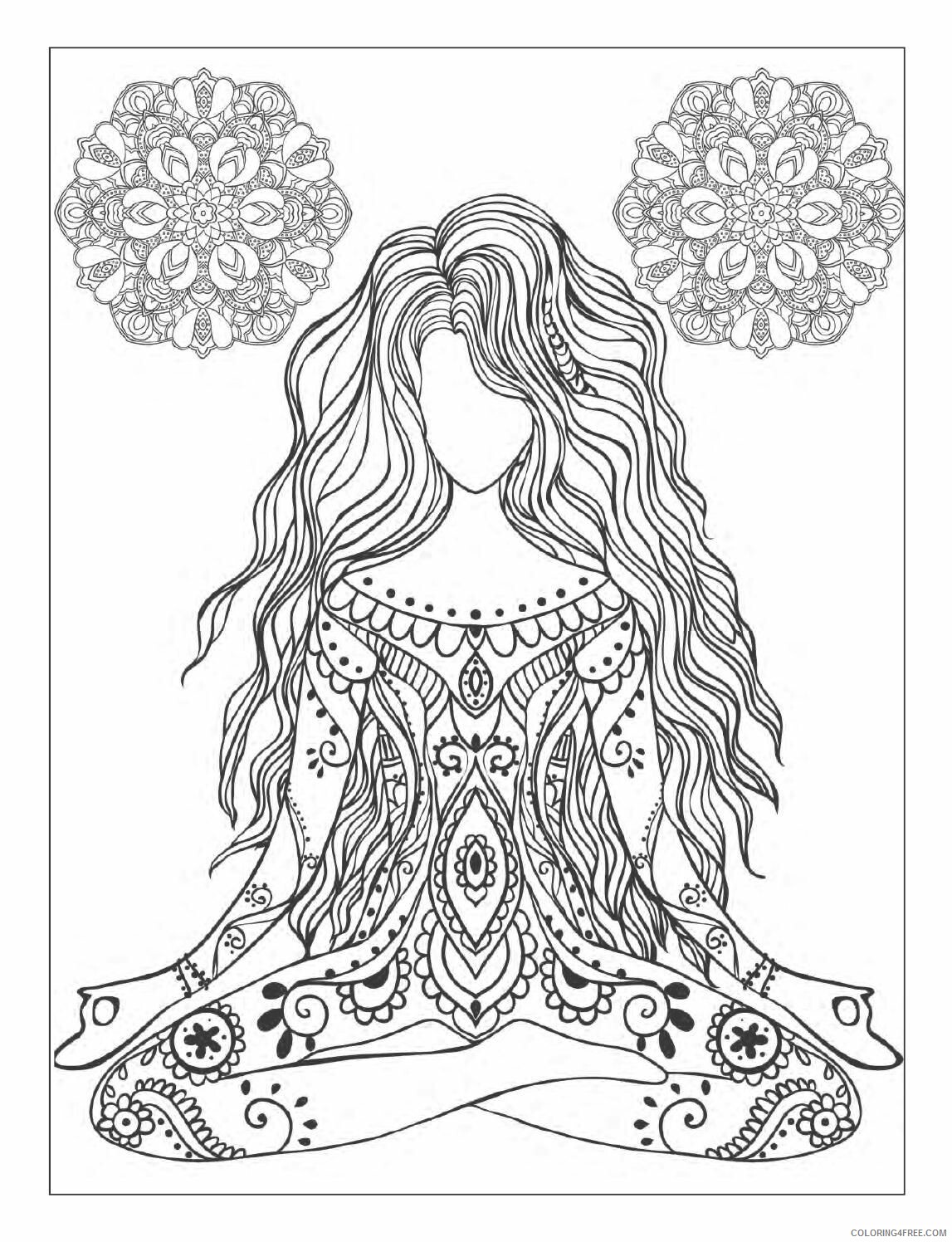 Mindfulness Coloring Pages Adult Mindfulness Mediation Printable 2020 661 Coloring4free