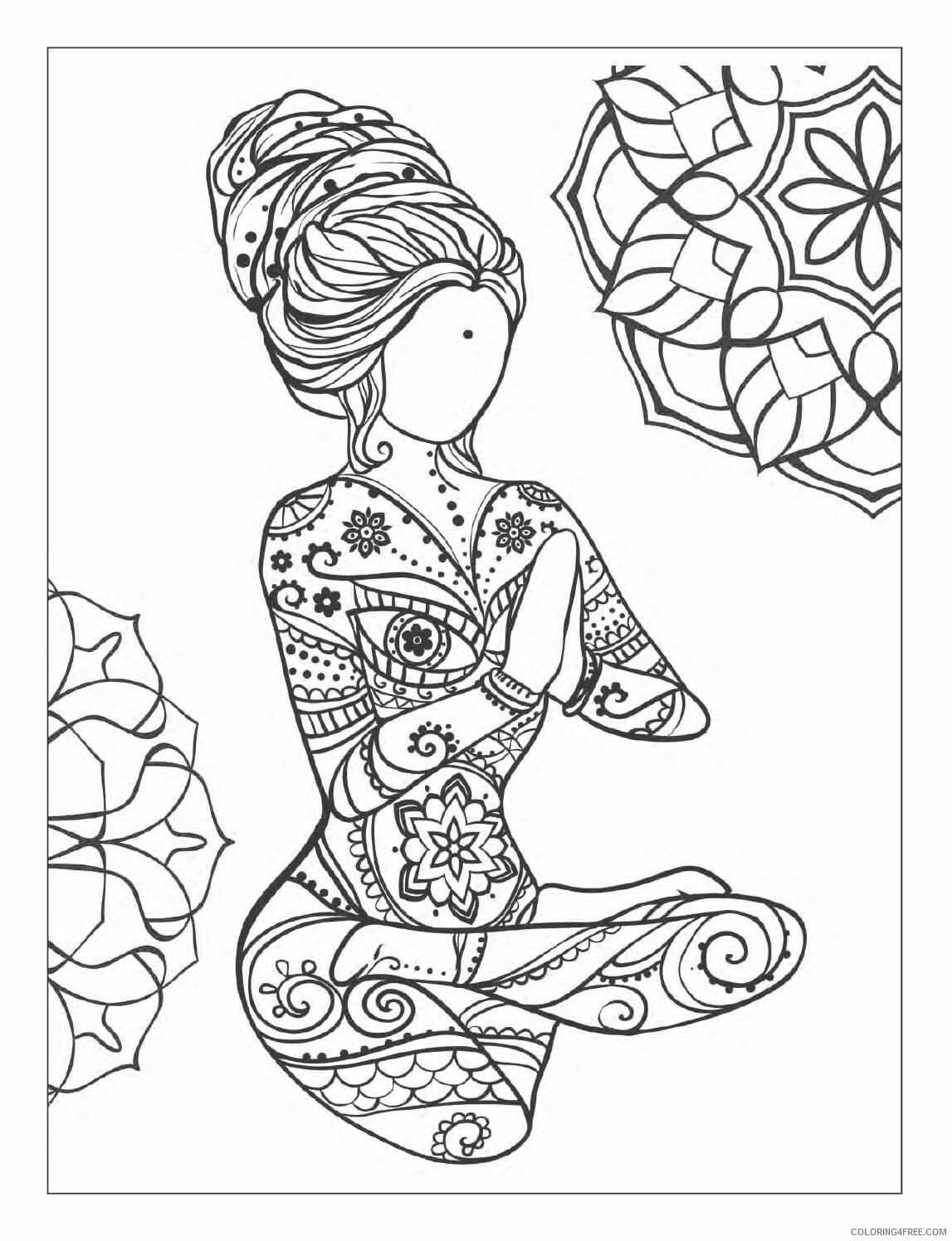 Mindfulness Coloring Pages Adult Mindfulness Yoga Meditation Printable 2020 664 Coloring4free