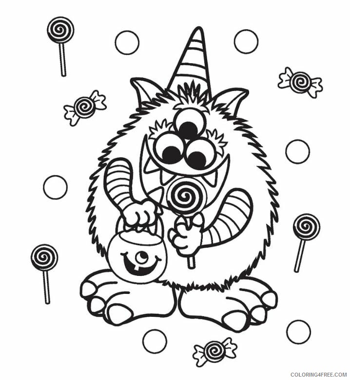 Monster Coloring Pages for boys Cute Monster Halloween Printable 2020 0634 Coloring4free