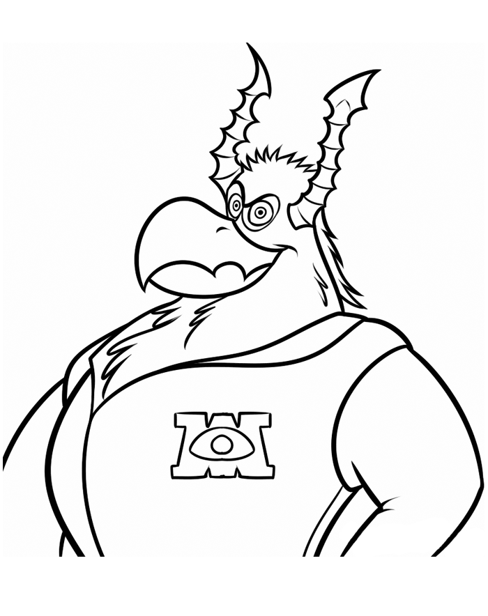 Monster Coloring Pages for boys Greek Council VP Monsters U Printable 2020 0644 Coloring4free