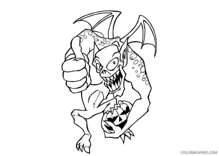 Monster Coloring Pages for boys Halloween monster Printable 2020 0646 Coloring4free