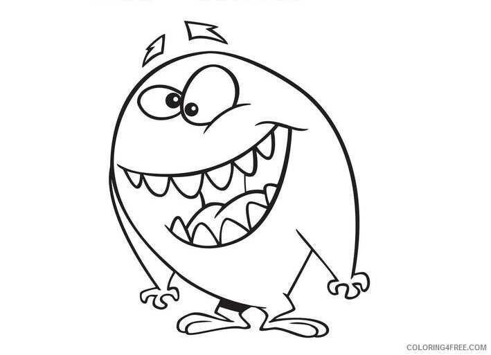 Monster Coloring Pages for boys Silly monster Printable 2020 0661 Coloring4free