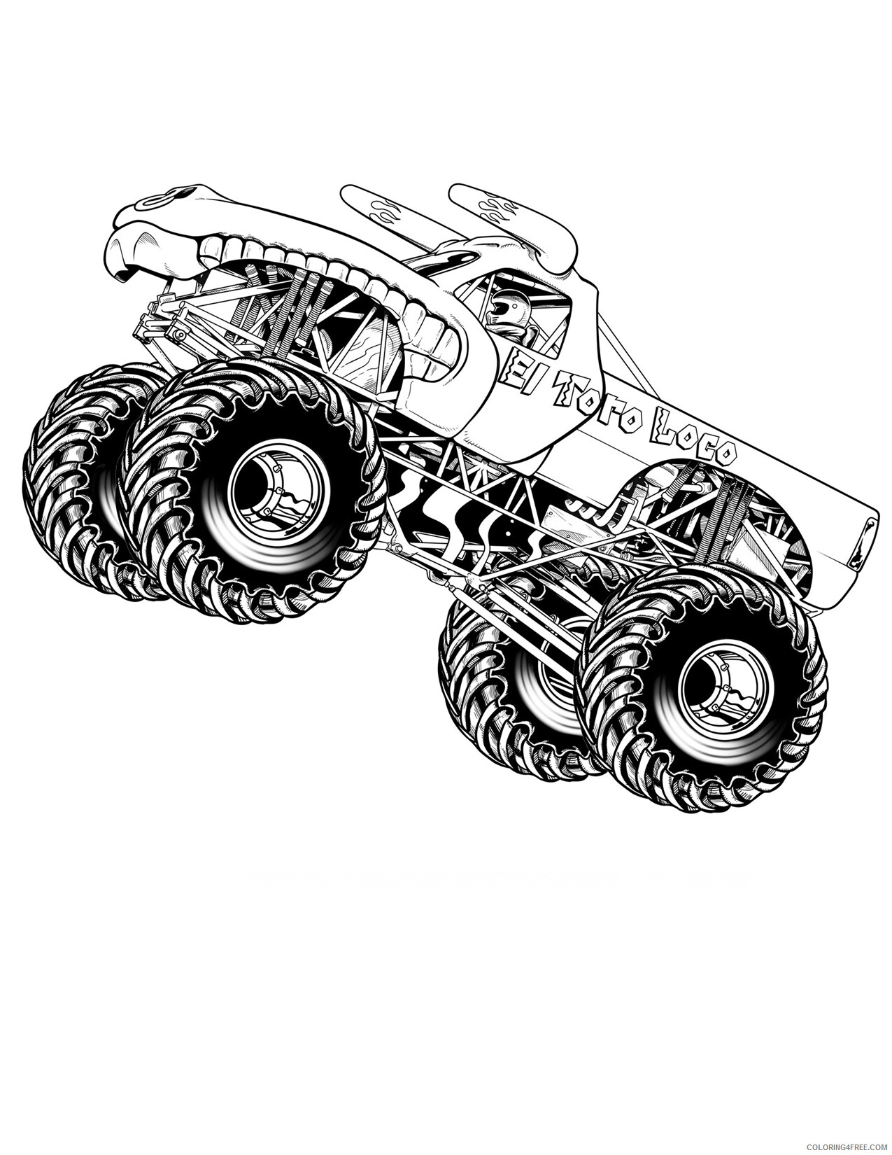Monster Truck Coloring Pages for boys Monster Truck Printable 2020 0664 Coloring4free
