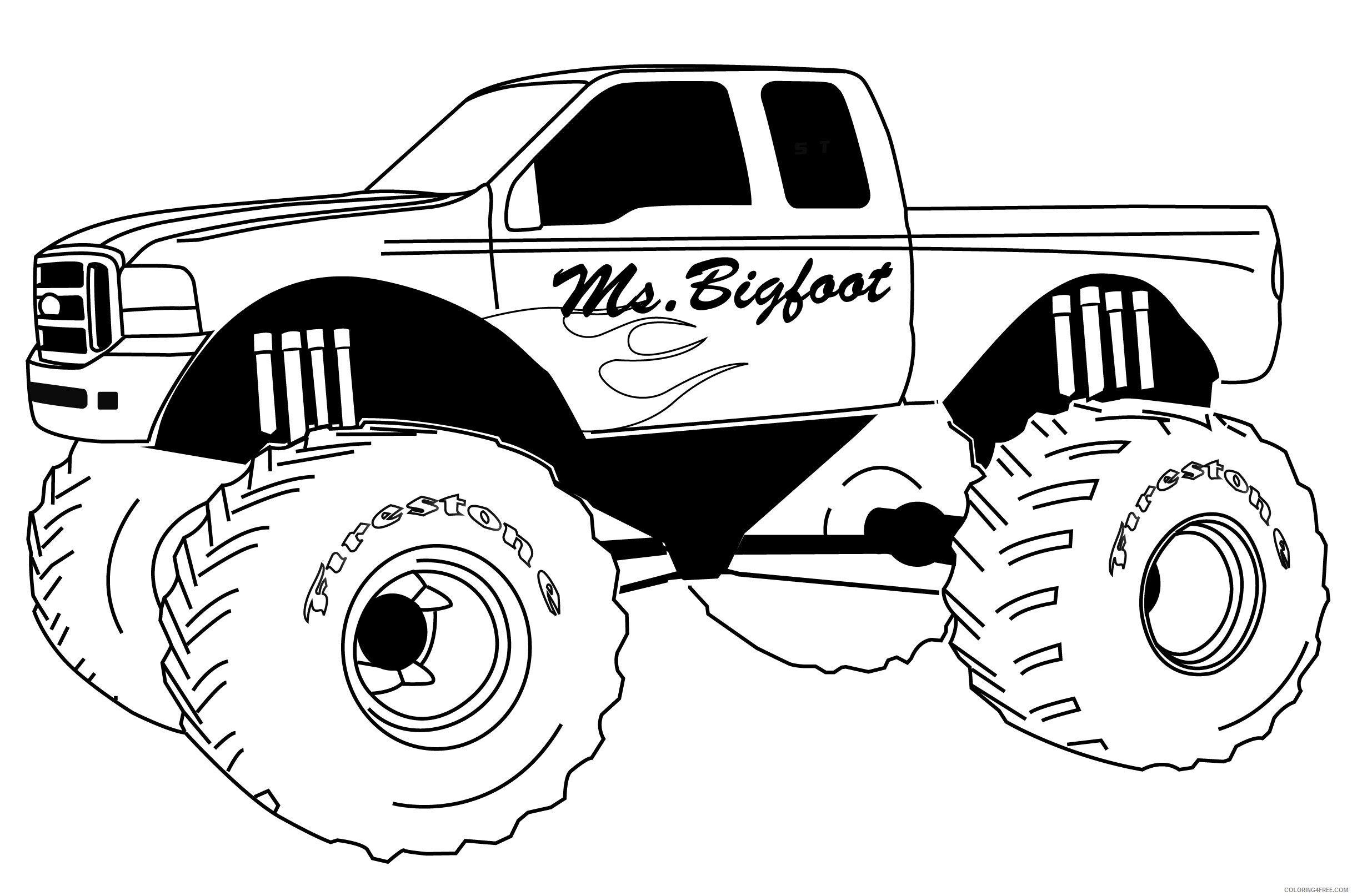 Monster Truck Coloring Pages for boys Monster Truck Printable 2020 0673 Coloring4free