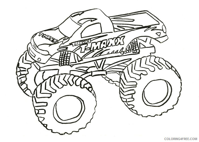 Monster Truck Coloring Pages for boys Monster truck 2 Printable 2020 0665 Coloring4free