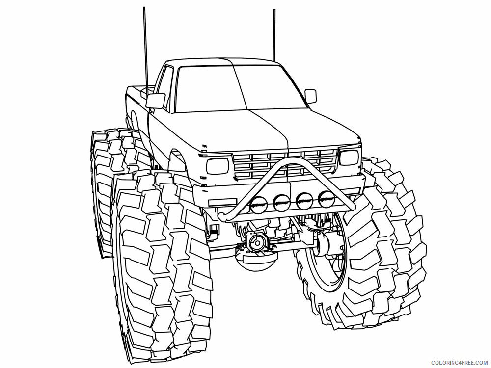 Monster Truck Coloring Pages for boys Printable 2020 0666 Coloring4free