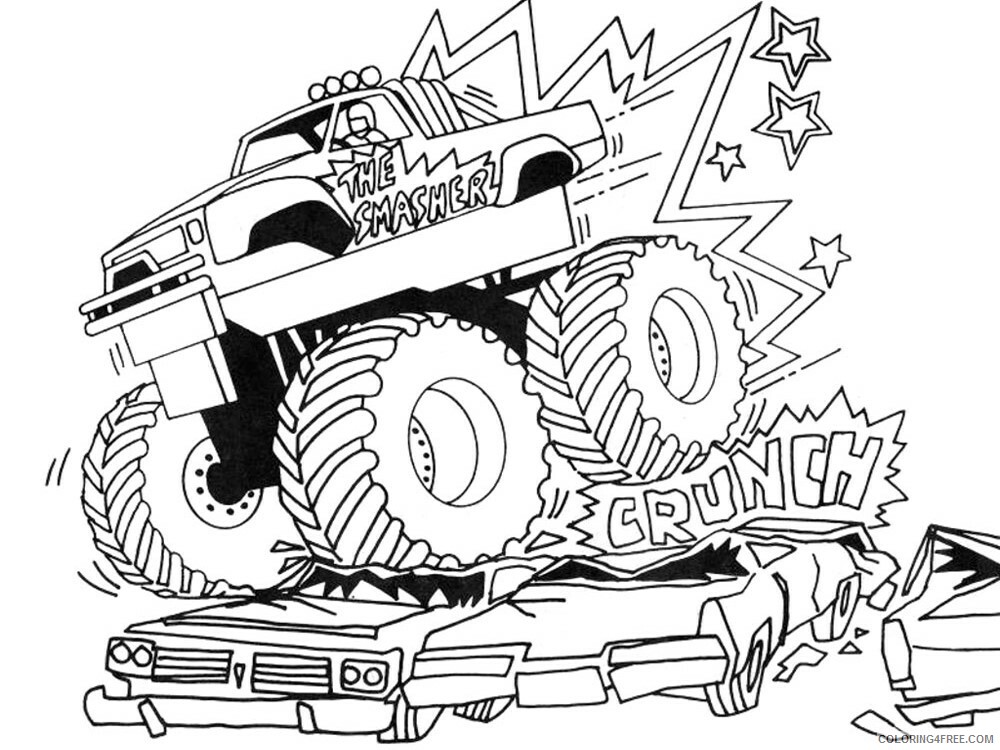 Monster Truck Coloring Pages for boys Printable 2020 0667 Coloring4free
