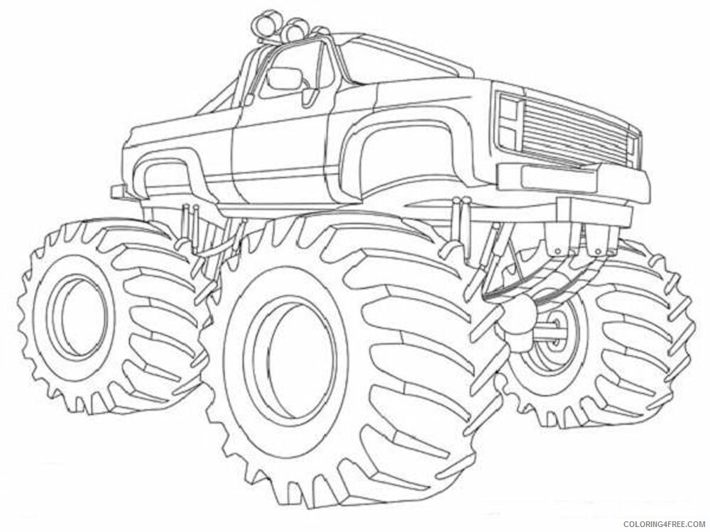 Monster Truck Coloring Pages for boys Printable 2020 0668 Coloring4free