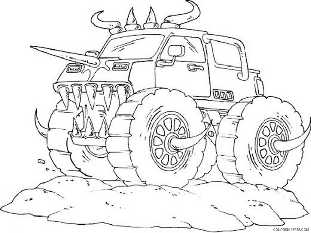 Monster Truck Coloring Pages for boys Printable 2020 0670 Coloring4free