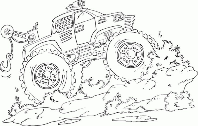Monster Truck Coloring Pages for boys kids Printable 2020 0674 Coloring4free
