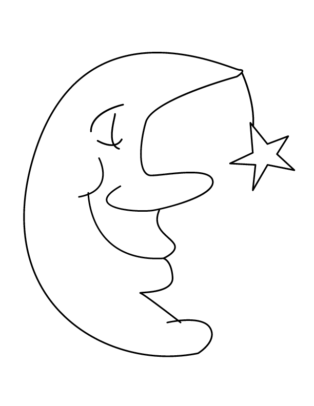 Moon Coloring Pages Educational bedtime moon Printable 2020 1728 Coloring4free