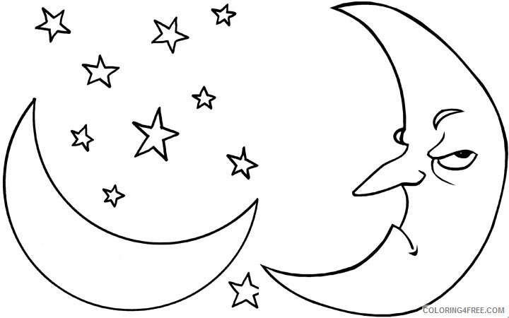 Moon Coloring Pages Educational broken moon Printable 2020 1729 Coloring4free