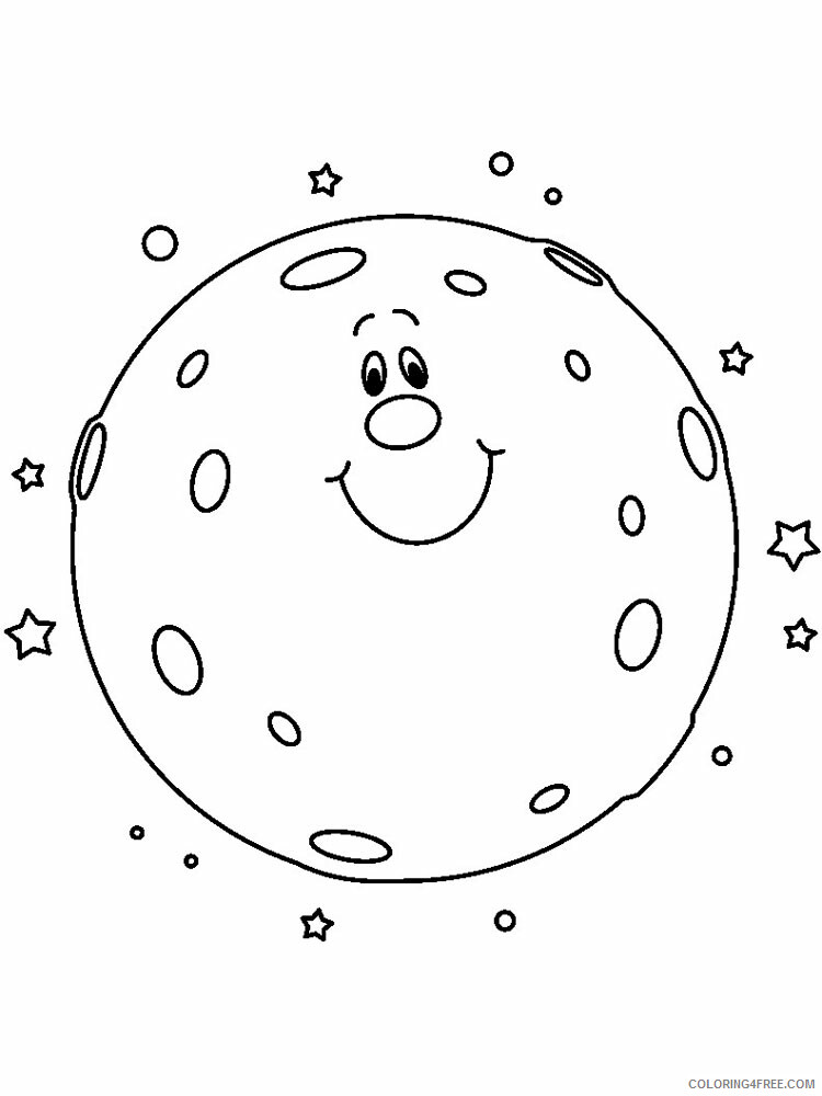 Moon Coloring Pages Educational moon 1 Printable 2020 1734 Coloring4free