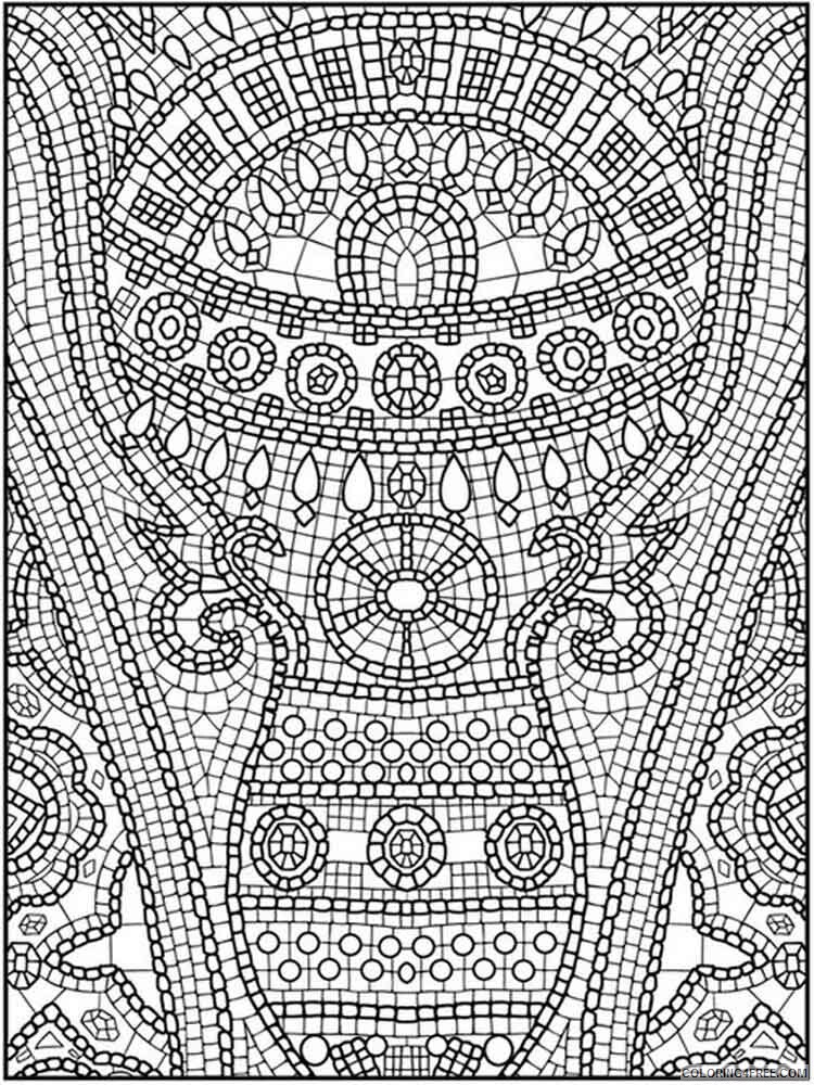 Mosaic Coloring Pages Adult mosaic adult 10 Printable 2020 669 Coloring4free