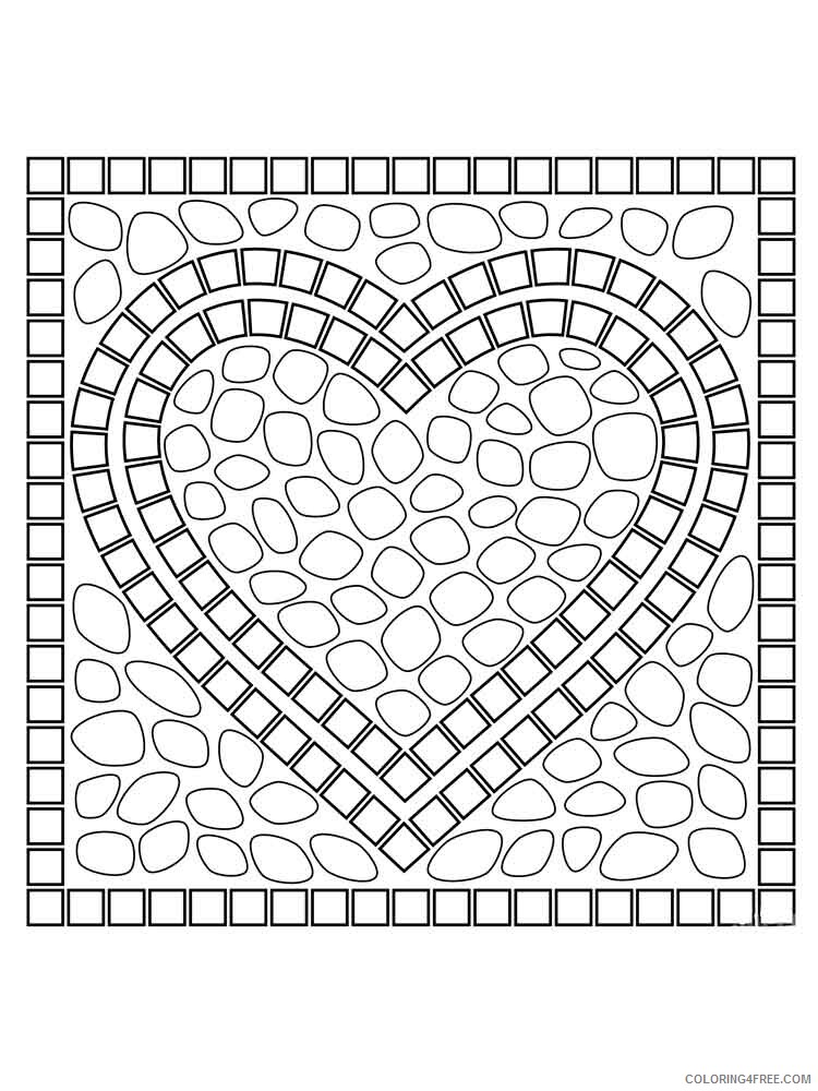 Mosaic Coloring Pages Adult mosaic adult 11 Printable 2020 670 Coloring4free