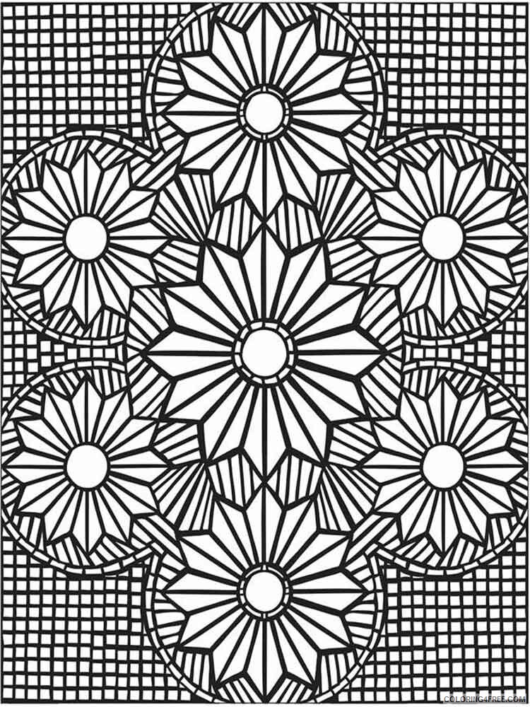 Mosaic Coloring Pages Adult mosaic adult 12 Printable 2020 671 Coloring4free