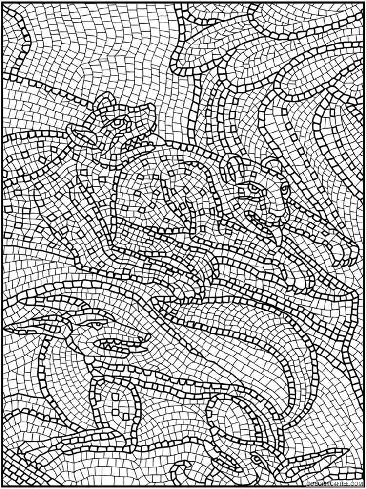 Mosaic Coloring Pages Adult mosaic adult 5 Printable 2020 676 Coloring4free