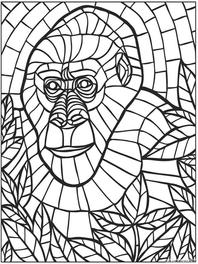 Mosaic Coloring Pages Adult mosaic adult 7 Printable 2020 678 Coloring4free
