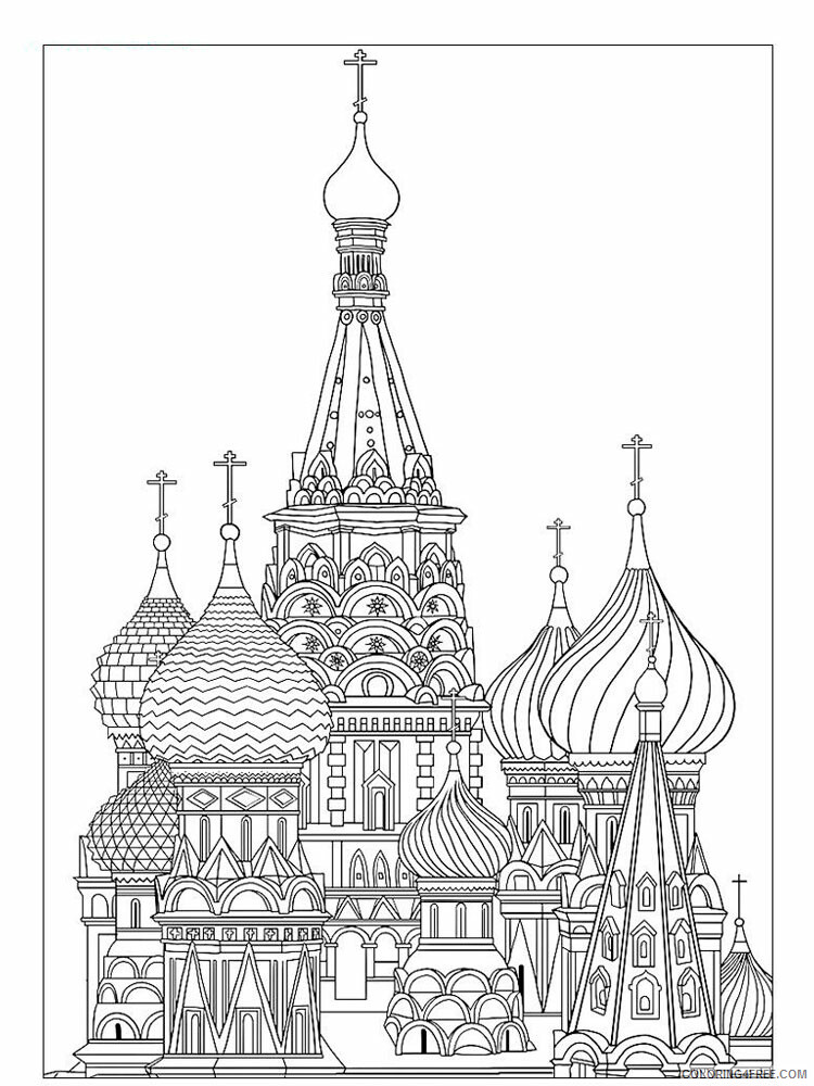 Moscow Coloring Pages Cities Educational Moscow 1 Printable 2020 329 Coloring4free
