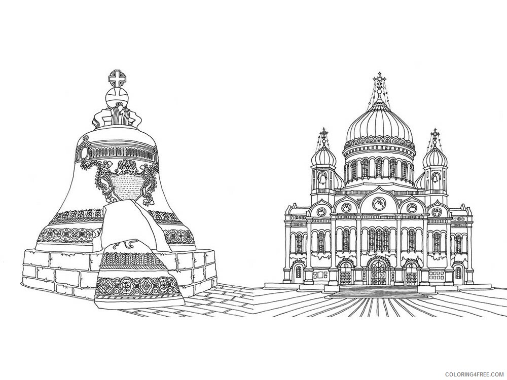 Moscow Coloring Pages Cities Educational Moscow 5 Printable 2020 331 Coloring4free