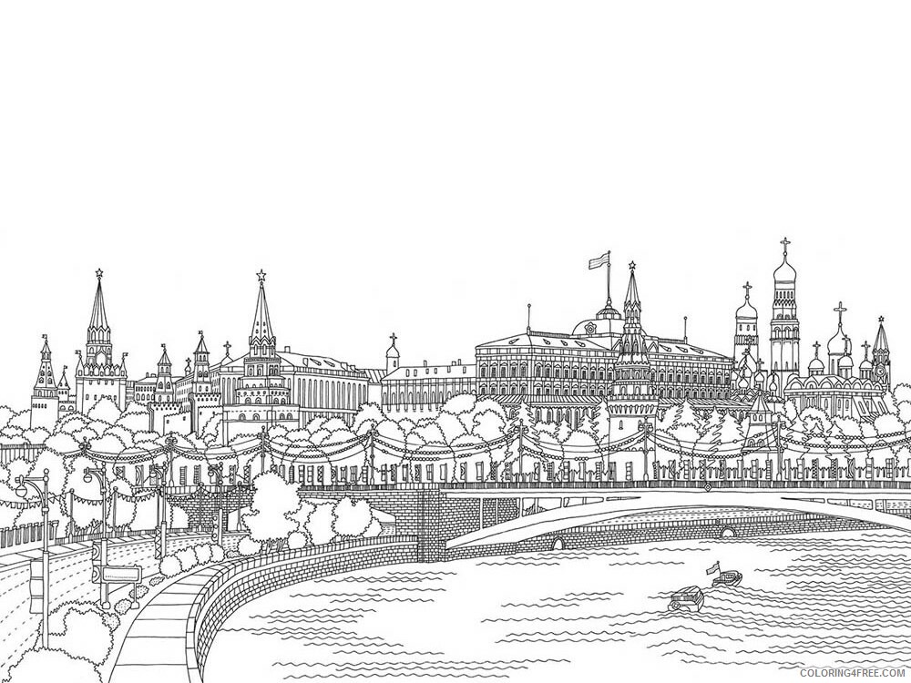 Moscow Coloring Pages Cities Educational Moscow 8 Printable 2020 333 Coloring4free
