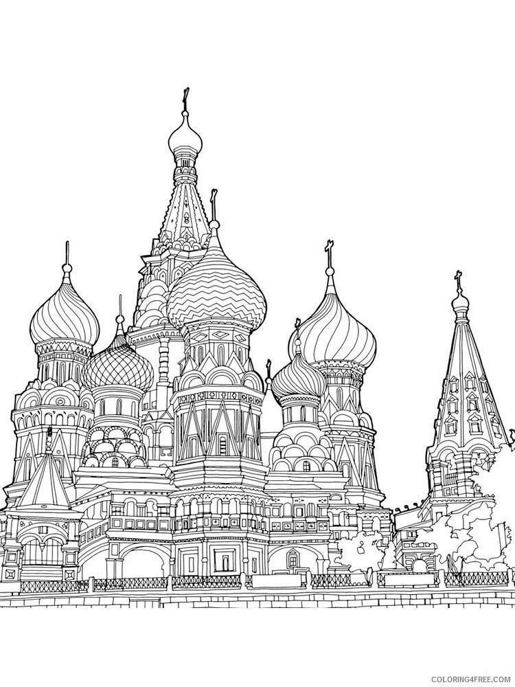 Moscow Coloring Pages Cities Educational Moscow 9 Printable 2020 334 Coloring4free