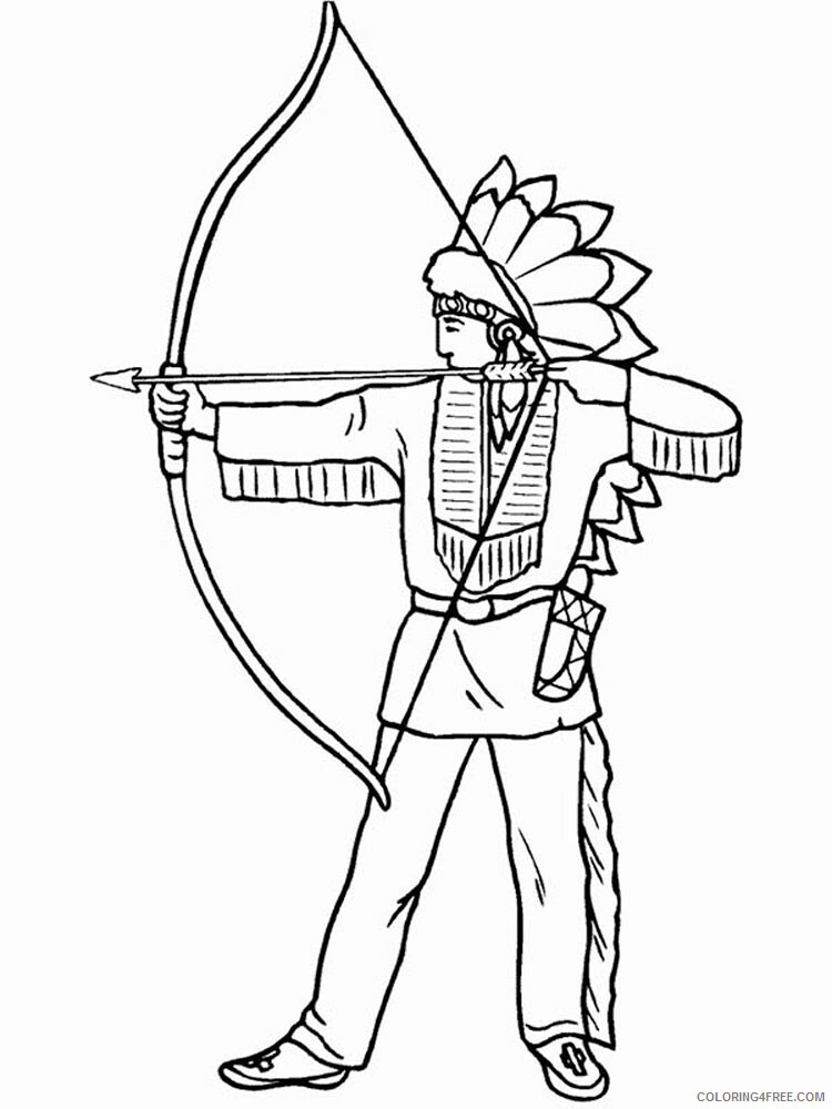 Native American Boy Coloring Pages for boys Printable 2020 0695 Coloring4free
