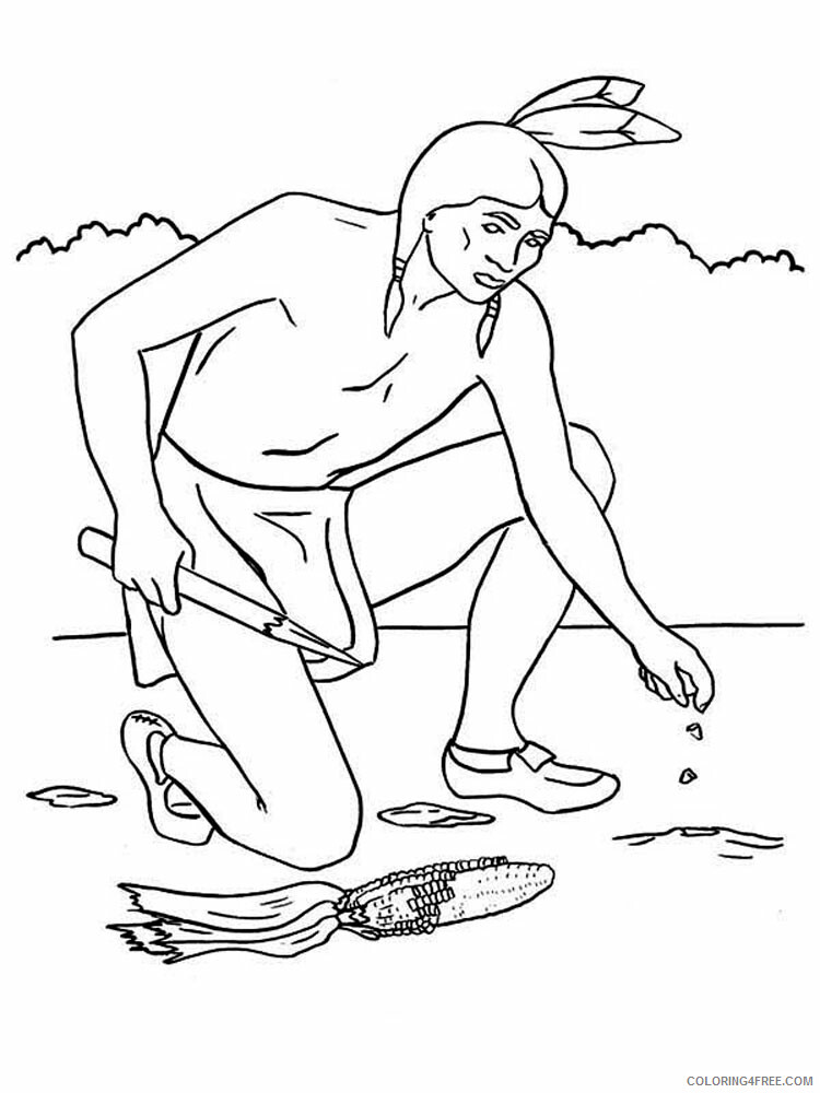 Native American Boy Coloring Pages for boys Printable 2020 0696 Coloring4free