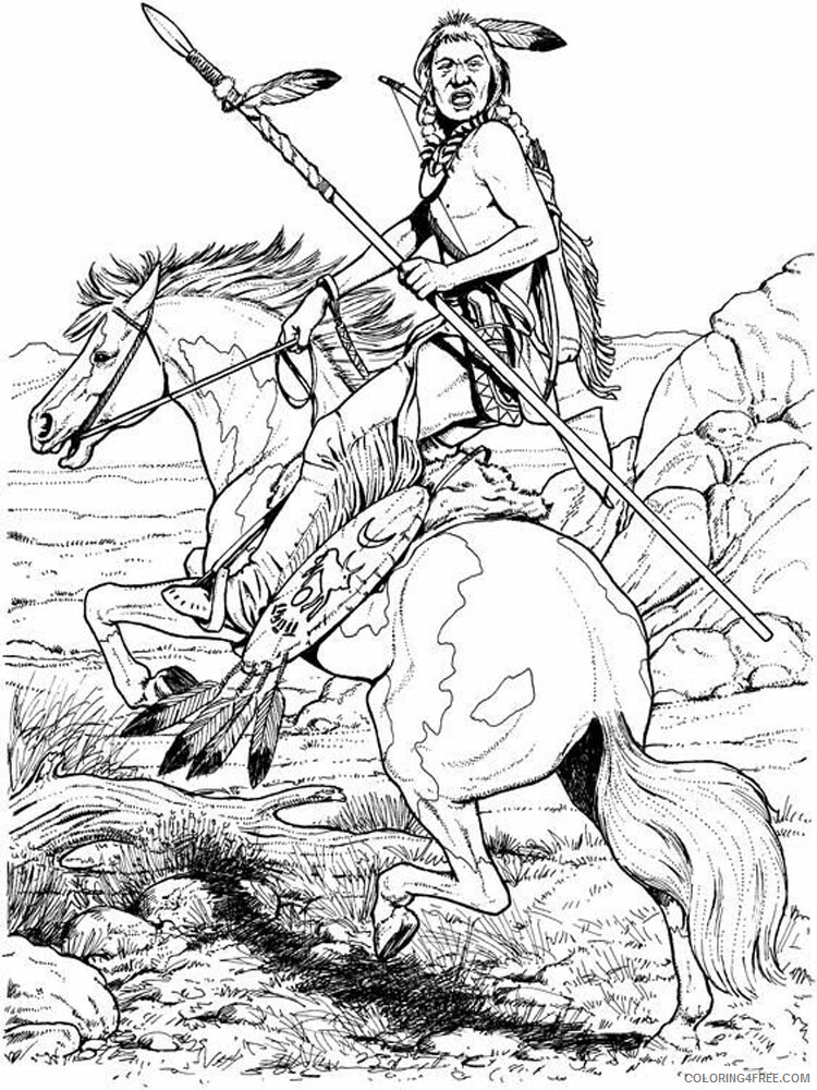 Native American Boy Coloring Pages for boys Printable 2020 0697 Coloring4free