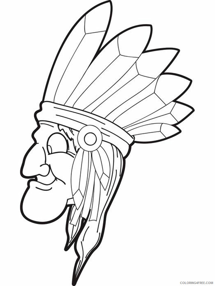 Native American Boy Coloring Pages for boys Printable 2020 0698 Coloring4free