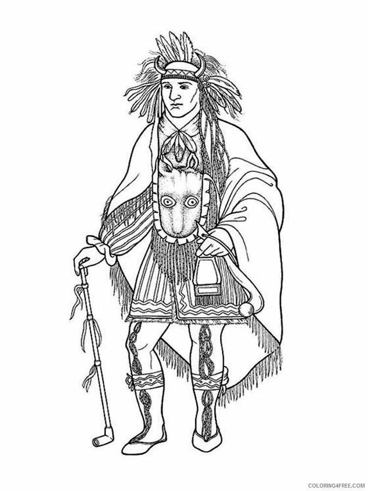 Native American Boy Coloring Pages for boys Printable 2020 0699 Coloring4free