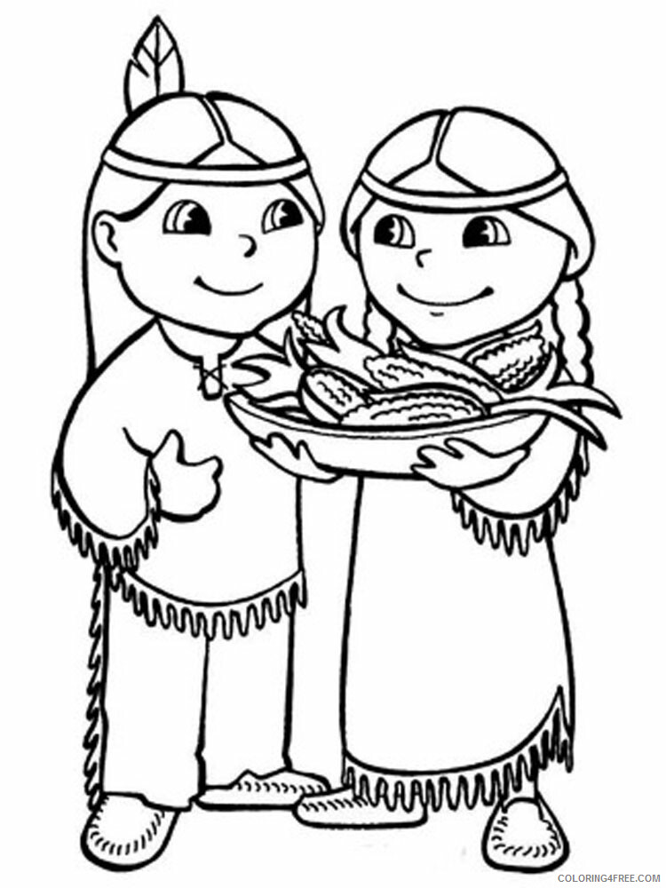 Native American Boy Coloring Pages for boys Printable 2020 0700 Coloring4free