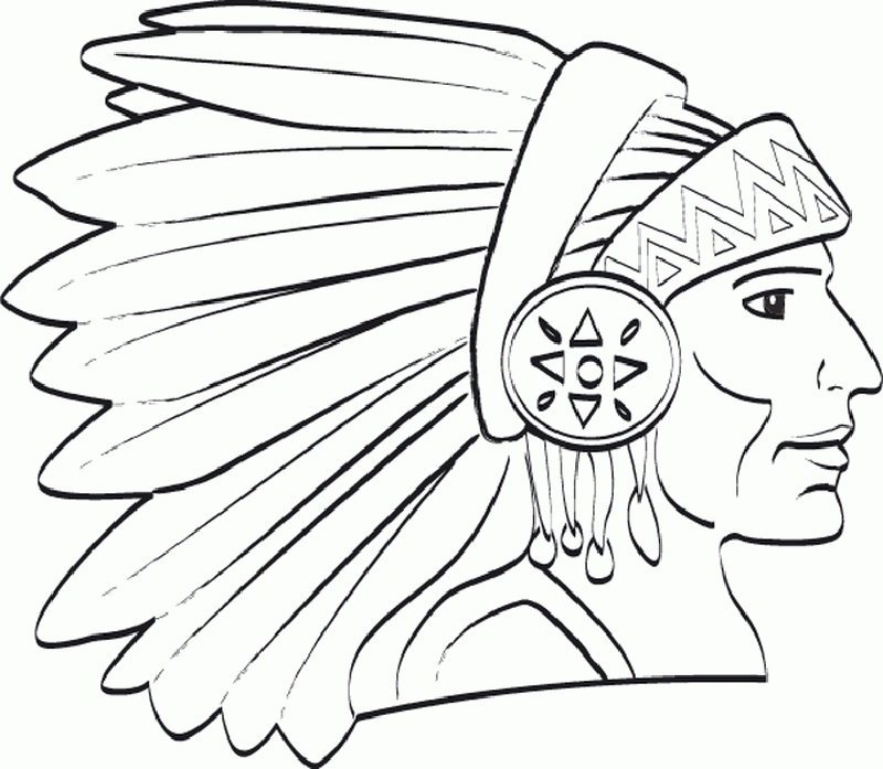 Native American Coloring Pages for boys Chief Native American Printable 2020 0675 Coloring4free