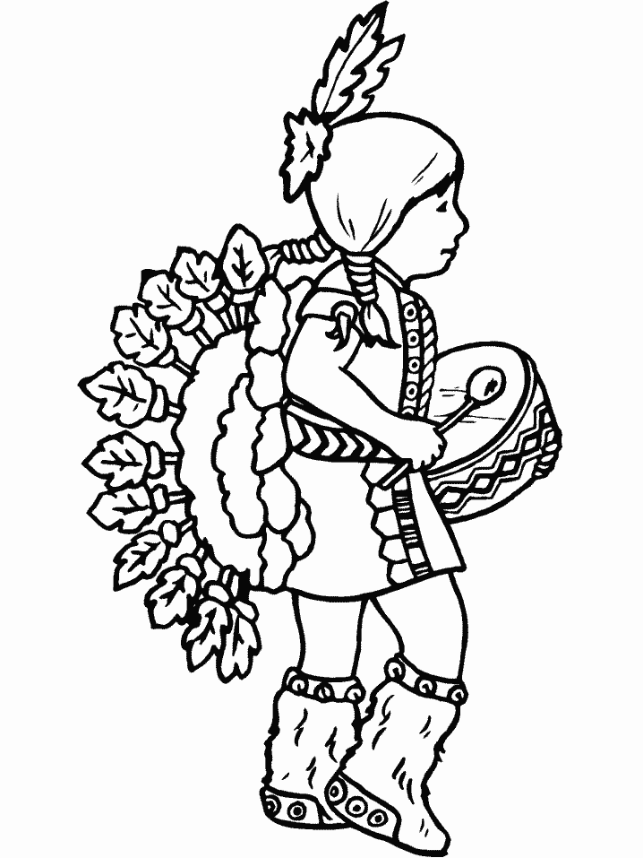 Native American Coloring Pages for boys Child Native American Printable 2020 0676 Coloring4free
