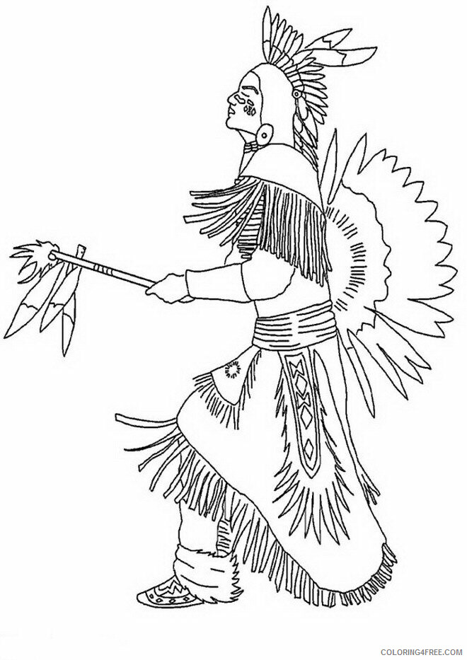 Native American Coloring Pages for boys Dance Native American Printable 2020 0677 Coloring4free