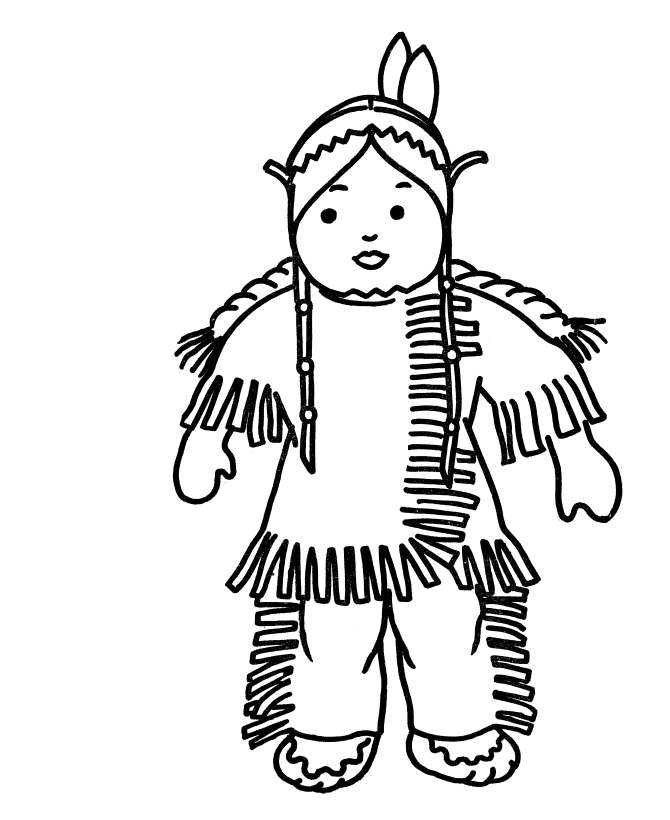 Native American Coloring Pages for boys Doll Native American Printable 2020 0678 Coloring4free