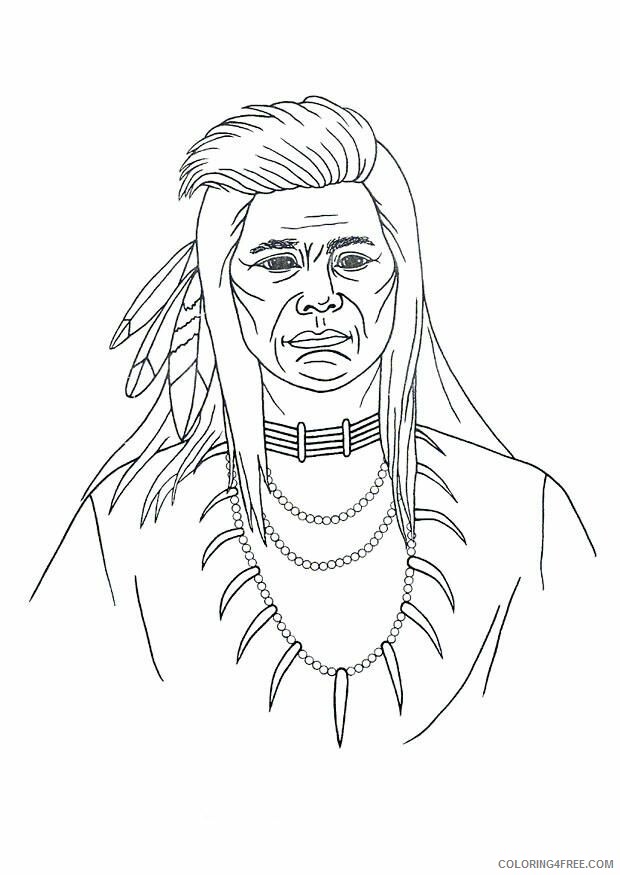 Native American Coloring Pages for boys Native American Printable 2020 0690 Coloring4free