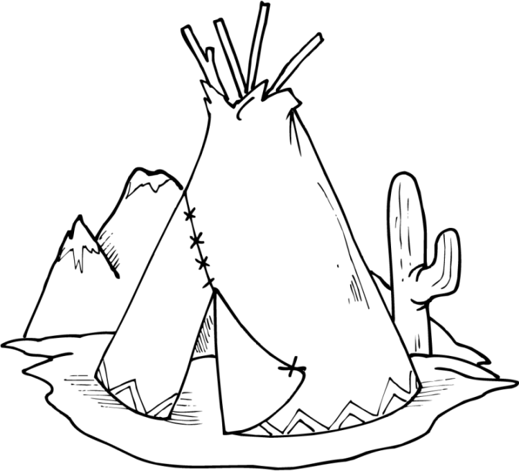 Native American Coloring Pages for boys Tee Pee Printable 2020 0691 Coloring4free