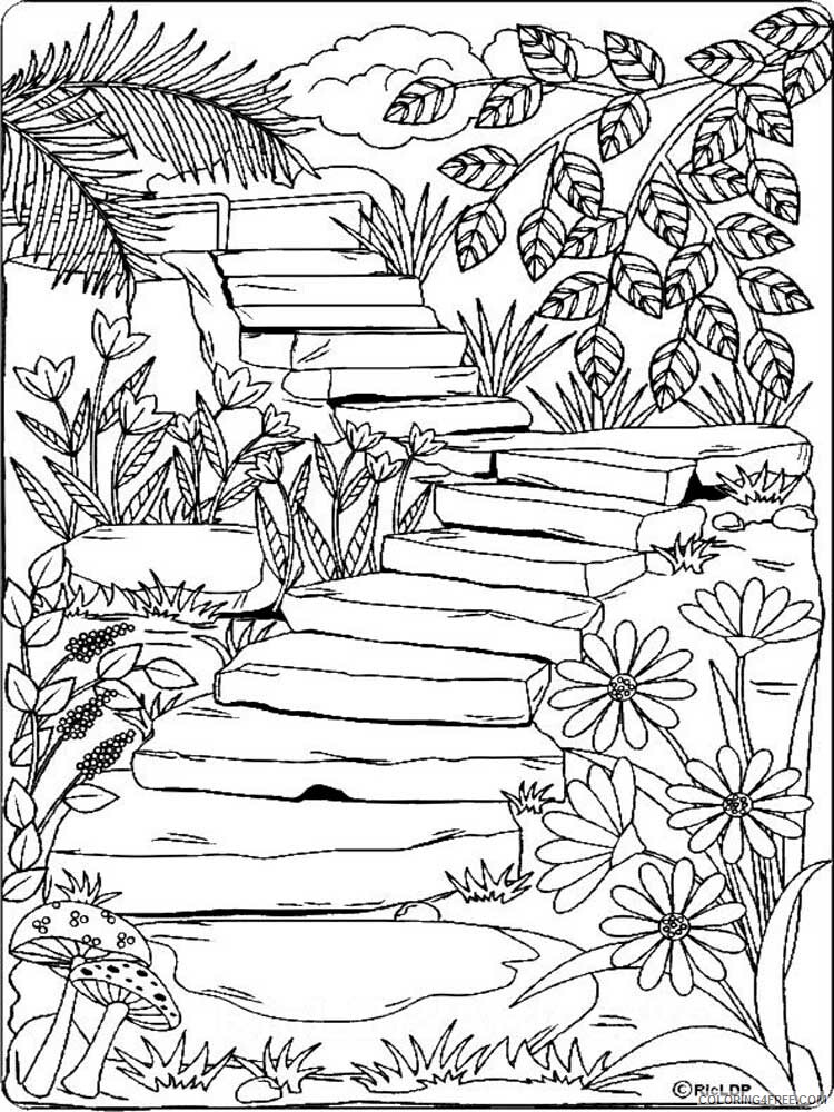 Nature Coloring Pages Adult Nature For Adults 2 Printable 2020 682 Coloring4free Coloring4free Com