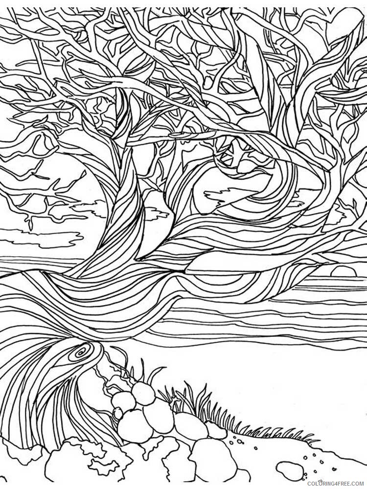 Nature Coloring Pages Adult nature for adults 8 Printable 2020 687 Coloring4free