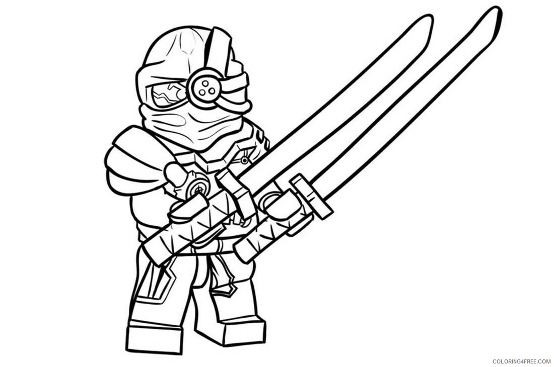 Ninja Coloring Pages for boys the evil green ninja a4 Printable 2020 0702 Coloring4free