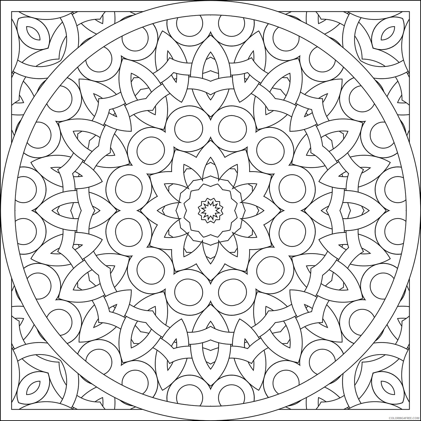 Pattern Coloring Pages Adult Circle Pattern Printable 2020 690 Coloring4free