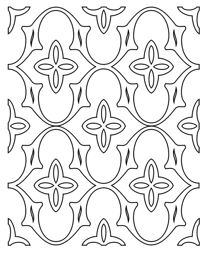 Pattern Coloring Pages Adult Easy Pattern for Adults Printable 2020 692 Coloring4free