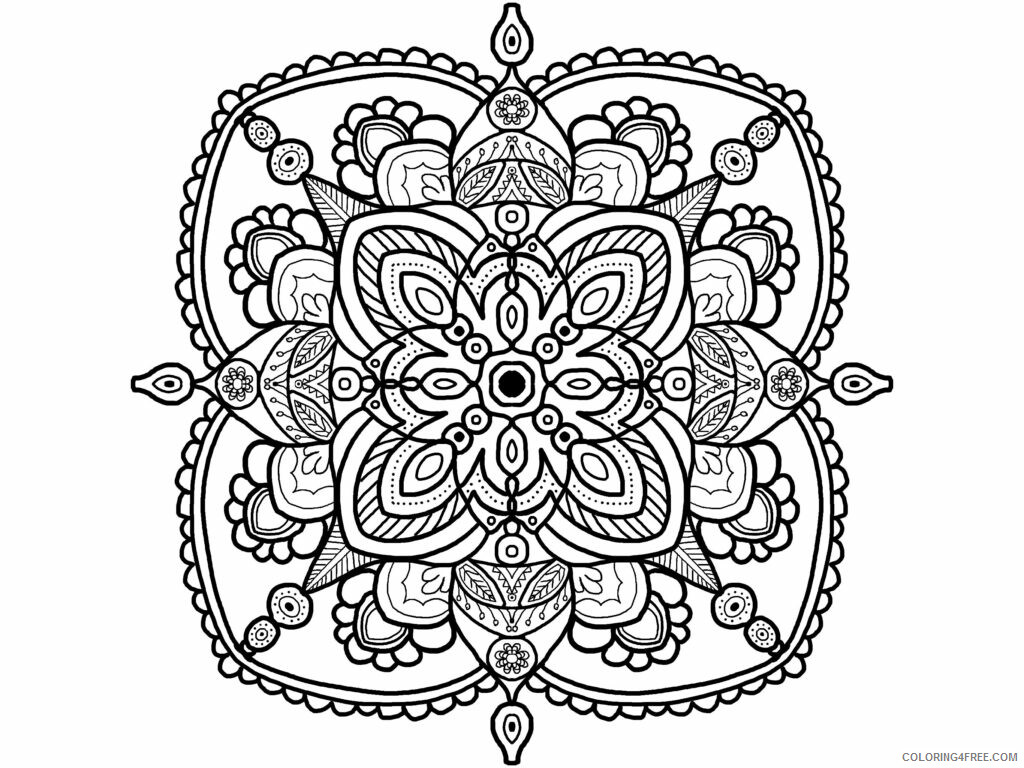 Pattern Coloring Pages Adult Easy Pattern for Adults Printable 2020 693 Coloring4free