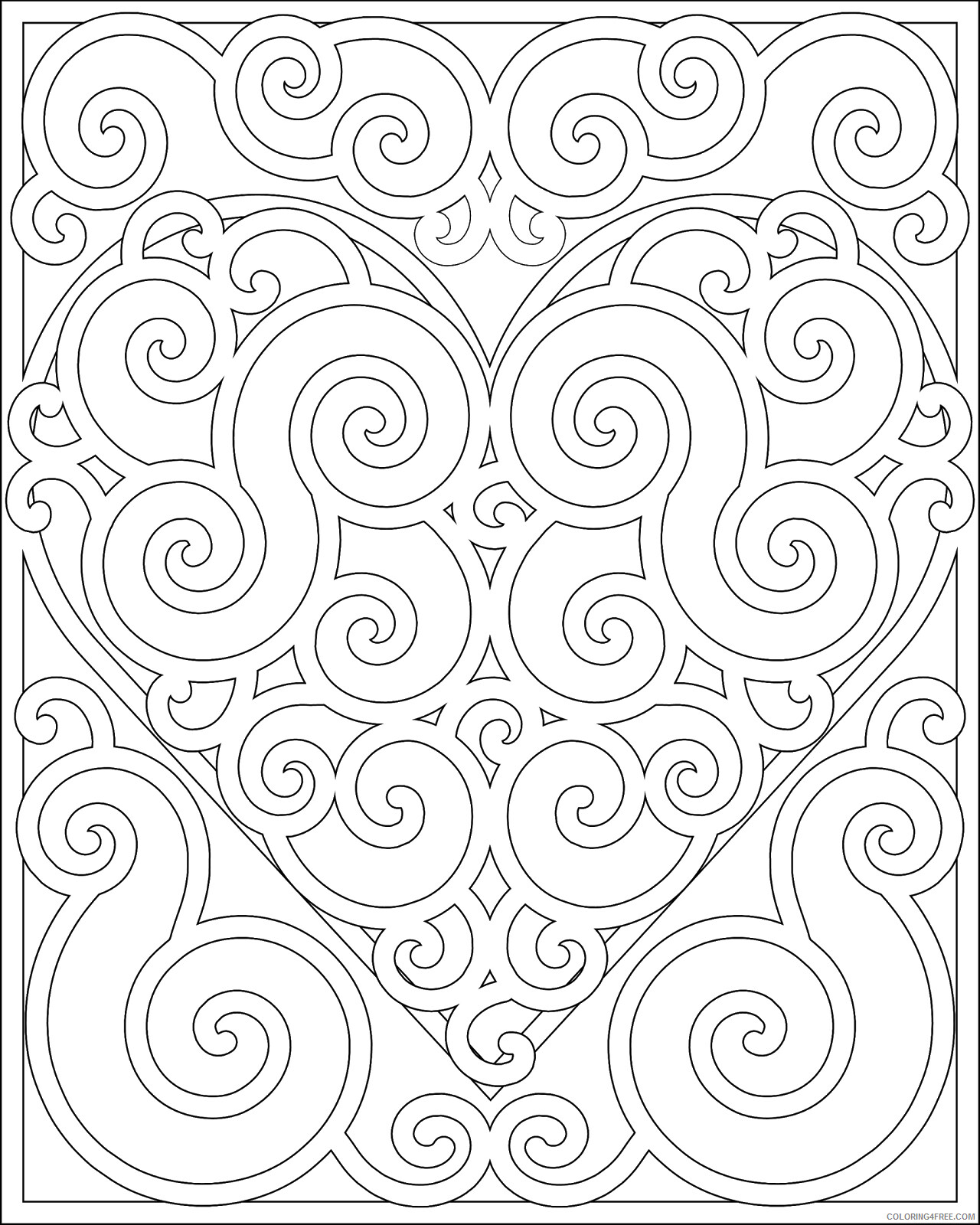 Pattern Coloring Pages Adult Pattern for Adults and Teens Printable 2020 712 Coloring4free