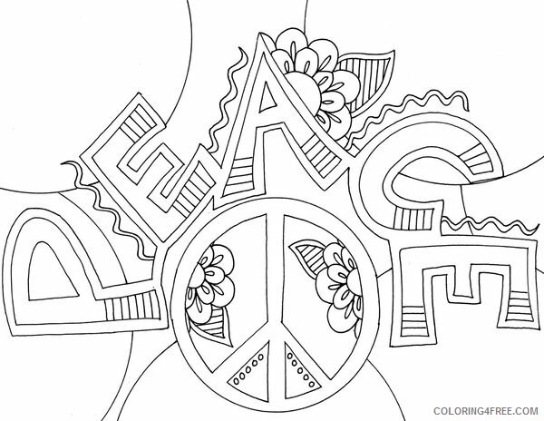 Peace Coloring Pages Adult Illustration Peace Printable 2020 719 Coloring4free