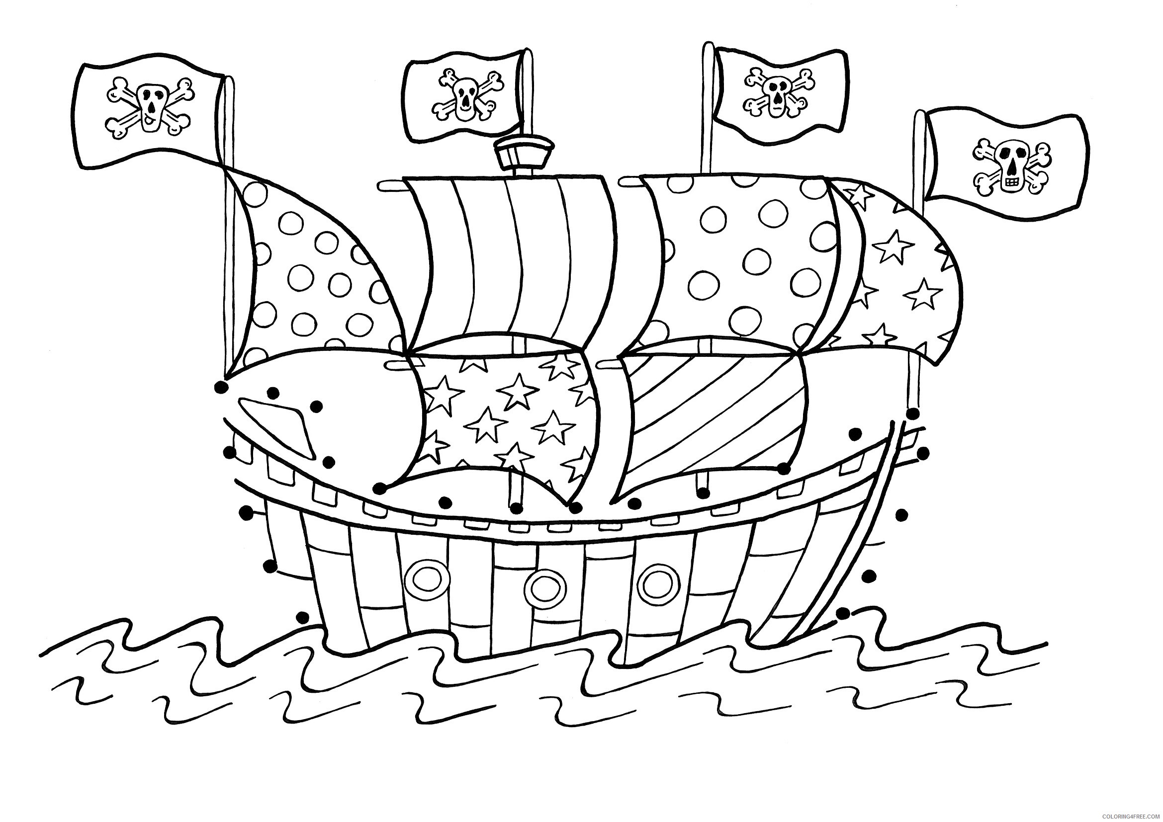 Pirate Ship Coloring Pages for boys Pirate Ship Printable 2020 0711 Coloring4free