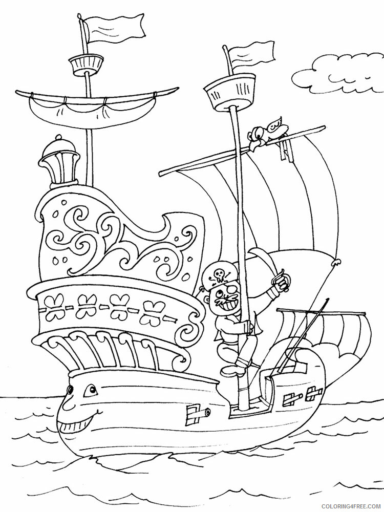 Pirate Ship Coloring Pages for boys pirate ship for boys 17 Printable 2020 0715 Coloring4free